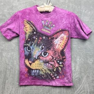 The Mountain Purple Artistic Cat Kids T-Shirt